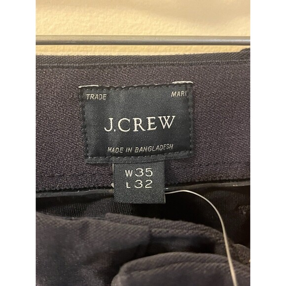 J. Crew 770 Mid Weight Tech Pants Mens 35 x 32 Navy Blue Stretch 5-Pocket - Picture 4 of 11